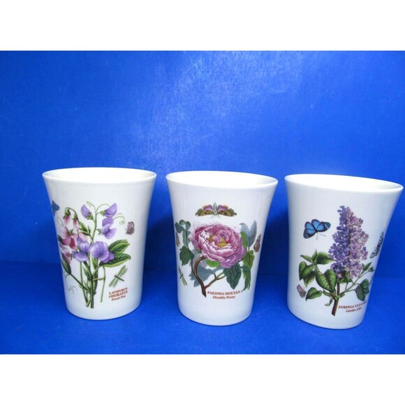 Portmeirion Botanic Garden Susan Williams-Ellis Set Of 3 Various Tumblers 4.5" - Picture 9 of 9